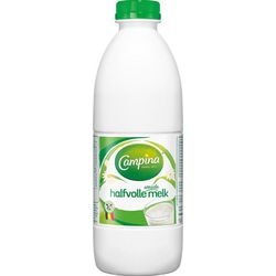 Milk campina zu03012 half full bottle 1 l