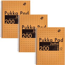 Blocco per lezioni pukka kraft jotta A4 rilegato marrone 200 pagine confezione da 3