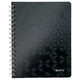 College notebook leitz wow a5 checked soft cover perforated black