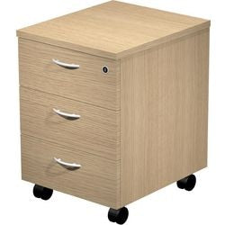 Cassettiera Viking start marrone 3 cassetti con serratura melaminico rovere