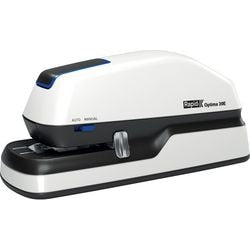Grapadora eléctrica rápida sin contacto optima 20e - capacidad de grapado hasta 20 hojas - blanco