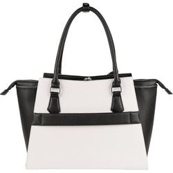 Bolso para portátil socha so-088 con cremallera blanco, negro