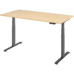 Bach sit-stand desk hammerer vlxk6516 3 g brown wood, metal