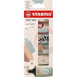 Stabilo boss mini - highlighter - naturevibes - case with 6 colors