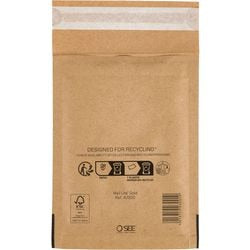 Buste foderate mail lite a 000 oro senza finestra adesiva