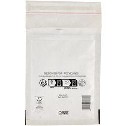 Lined envelopes mail lite a 000 white without window adhesive strip