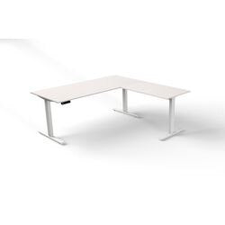 Escritorio para trabajar sentado o de pie Kerkmann Move 3 en forma de L blanco