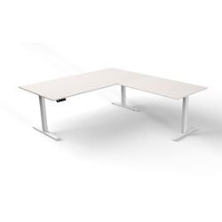 Escritorio para trabajar sentado o de pie Kerkmann Move 3 en forma de L blanco