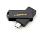Usb-stick integral 32 gb usb type-c goud, zwart