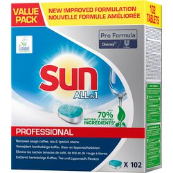 Dishwasher tablets sun professional all in 1 tabs
