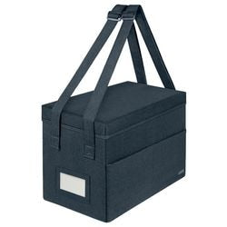Borsa compatta per hot desking Leitz in tessuto con coperchio - scatola pieghevole - riciclata al 57% - laptop fino a 14'' - grigio velluto