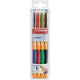 Stabilo pointvisco - rollerball - gel inkt - medium 0,5 mm - etui met 4 kleuren