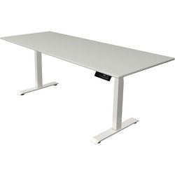 Scrivania sit-stand Kerkmann Move 1 stabile grigio, bianco 1270 mm x 2000 mm