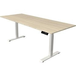 Scrivania sit-stand Kerkmann move 1 acero stabile, bianco 1270 mm x 2000 mm