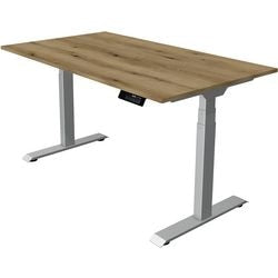 Sit-stand desk Kerkmann Move 1 stable brown, silver 1270 mm x 1400 mm