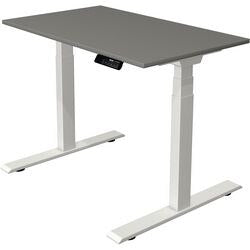 Scrivania sit-stand Kerkmann move 1 stabile grafite, bianco 1270 mm x 1000 mm
