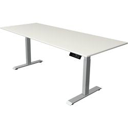 Escritorio de bipedestación kerkmann move 1 estable blanco, plateado 1270 mm x 2000 mm