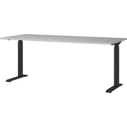 Sit-stand desk germania 7912-630uk cashmere, black c-foot