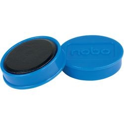Imanes magnéticos para pizarra blanca Nobo - paquete de 10 - imanes de 32 mm - azul