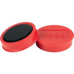 Imanes magnéticos para pizarra blanca Nobo - paquete de 10 - imanes de 38 mm - rojo
