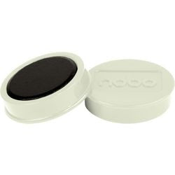 Imanes magnéticos para pizarra blanca Nobo - paquete de 10 - imanes de 38 mm - blanco