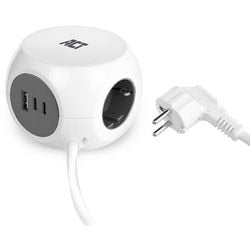 Act Power Strip Cube with 3 Sockets (Type F), 30W PD
