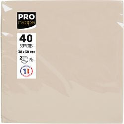 Napkins pronappe 2-layer cream 19 x 19 x 7.5 cm