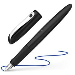 Schneider stationery penna stilografica schneider - ondulata - nera - pennino m - s-162131