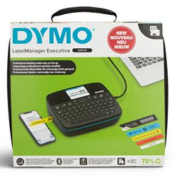 Dymo label manager executive 640 cb portable label printer kit with carrying case and 3 label cassettes | compact qwerty label maker | Bluetooth USB Connectivity | compatible with d1 labels