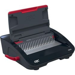 Rilegatrice elettrica Gbc combbind® cb25e - pettini per rilegatura in plastica - 450 fogli - nero rosso