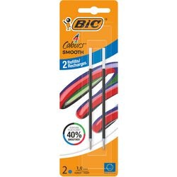 Ricarica per penna a sfera bic 4 colori blu 2 pezzi