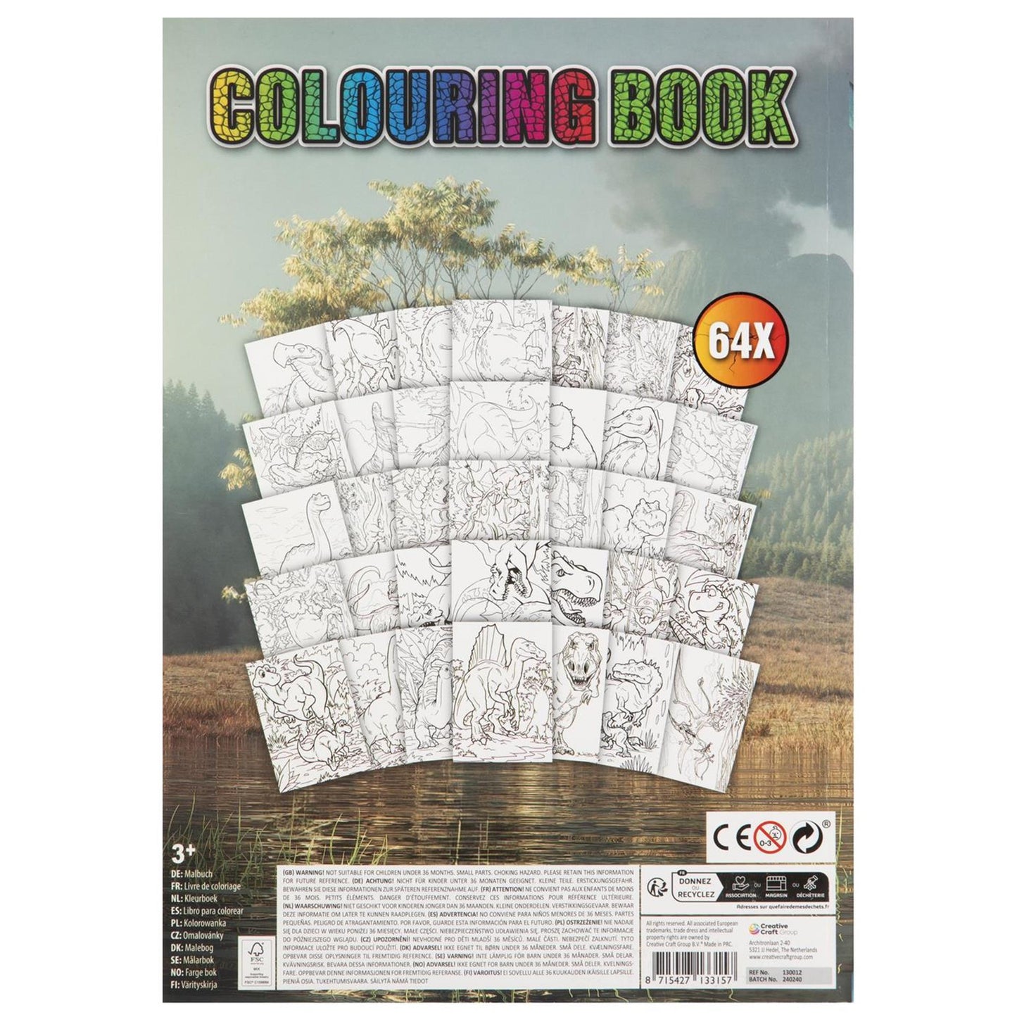 Grafix dinosauro libro da colorare a4