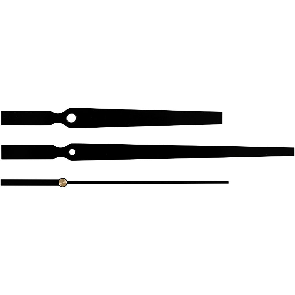 Manecillas de empresa Creativ, medida agujero 4+6 mm, negro, 1 juego