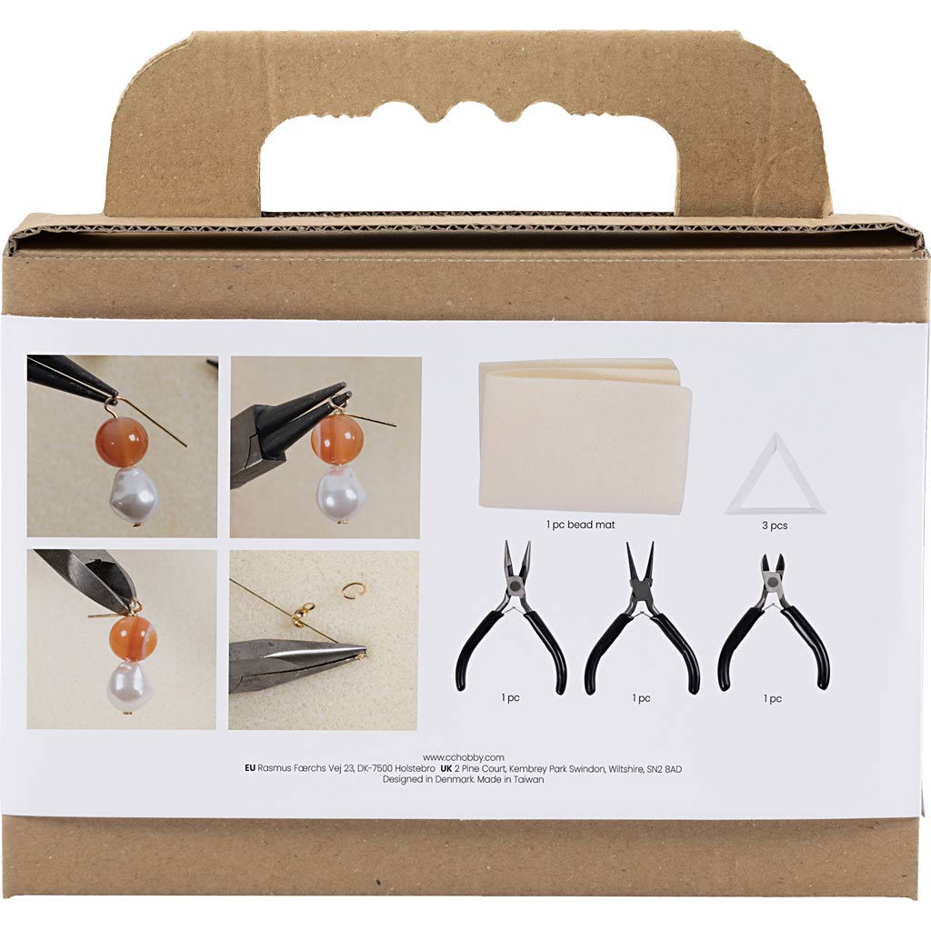 Creativ company jewelry tool set, l: 10+11+12 cm, 1 set 1 box