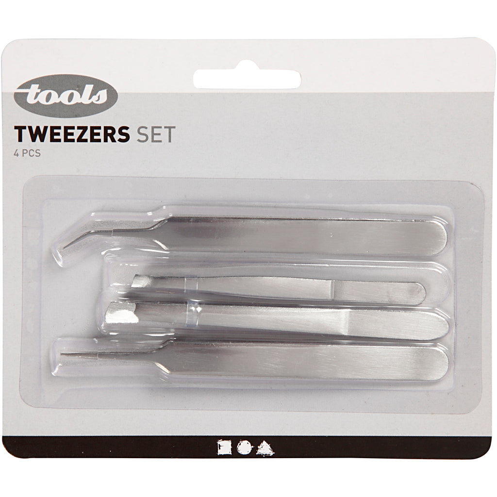 Creative Company Pincet Set, L: 9-12 cm, 4 pezzi 1 scatola