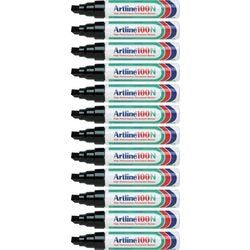 Pennarello indelebile artline 100 ultra 7,5-12mm nero inclinato ecologico
