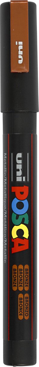 UNI-POSCA POSCA MARKER, AFM PC-3M, spessore della linea 0,9-1,3 mm, fine, bronzo, 1 pezzo
