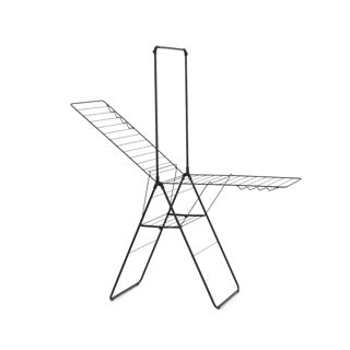 Brabantia Hangon Droogrek, 25 m con asta - Matt nero