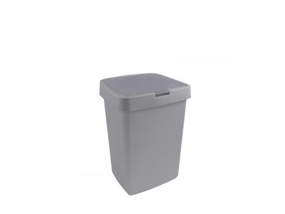 Pattumiera Sunware Delta con sportello 25l grigio