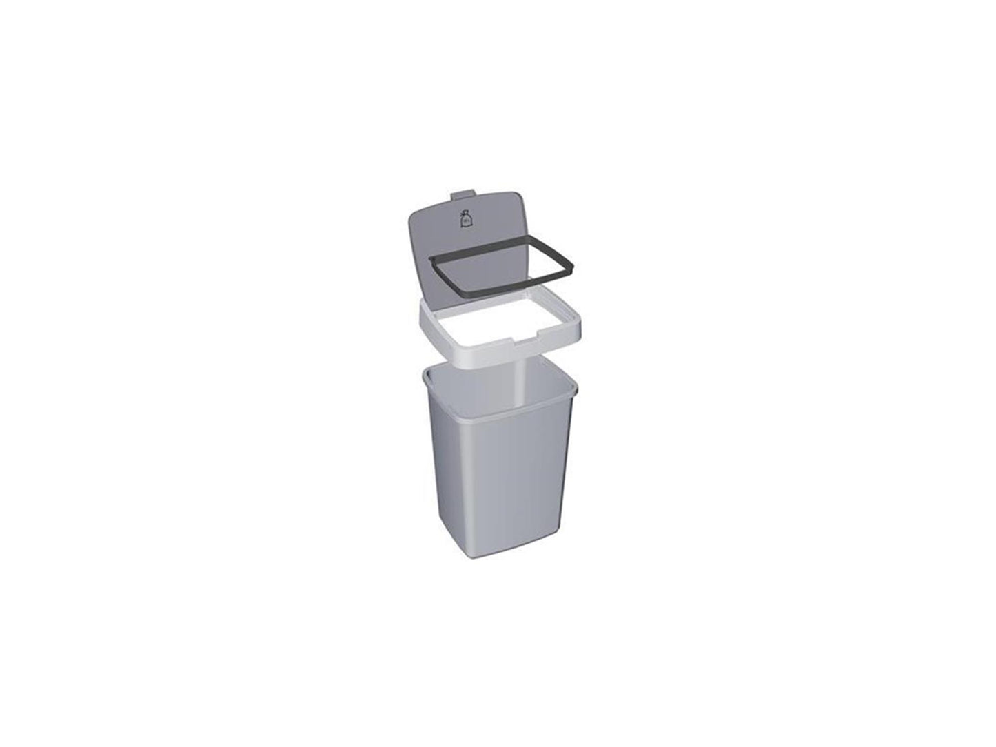 Sunware Sunware Recycle Bin con valvola 25L Silver Grey
