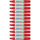 Pennarello indelebile artline 100 ultra 7,5-12mm rosso inclinato ecologico
