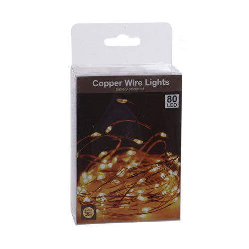 Alambre de cobre con 80 luces LED