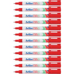 Permanent marker artline 725 fijn 0,4mm rood rond milieuvriendelijk sneldrogend