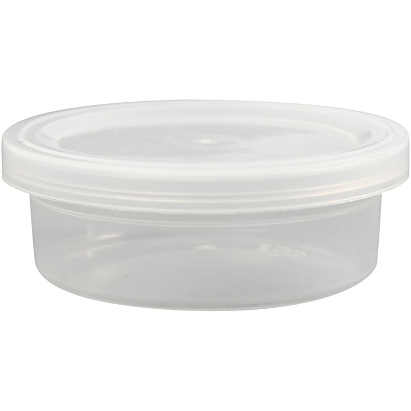 Barattolo di plastica con coperchio Creativ Company, h: 24 mm, d 68 mm, 45 ml, 20 pezzi 1 scatola