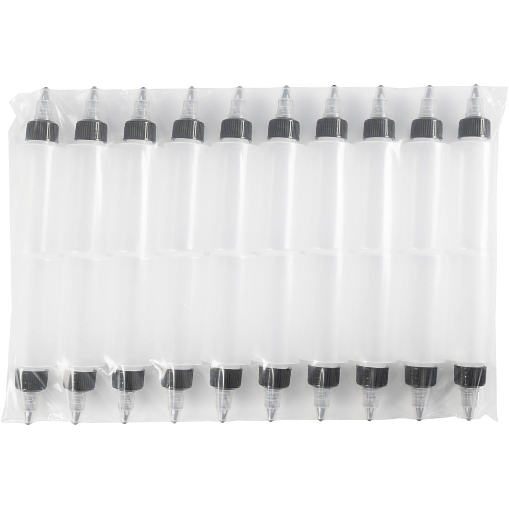 Creativ company botellas vacías con punta, 60 ml, 20 piezas 1 caja