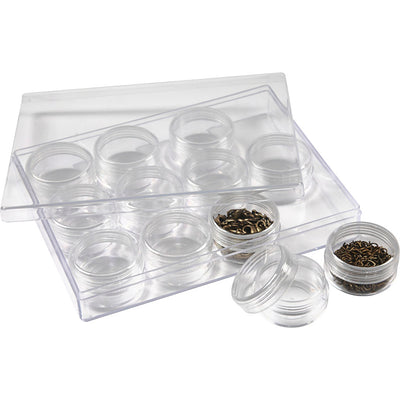 Scatola portaoggetti aziendale Creativ con vasetti, h: 20 mm, d 35 mm, 10 ml, 12 pezzi 1 set