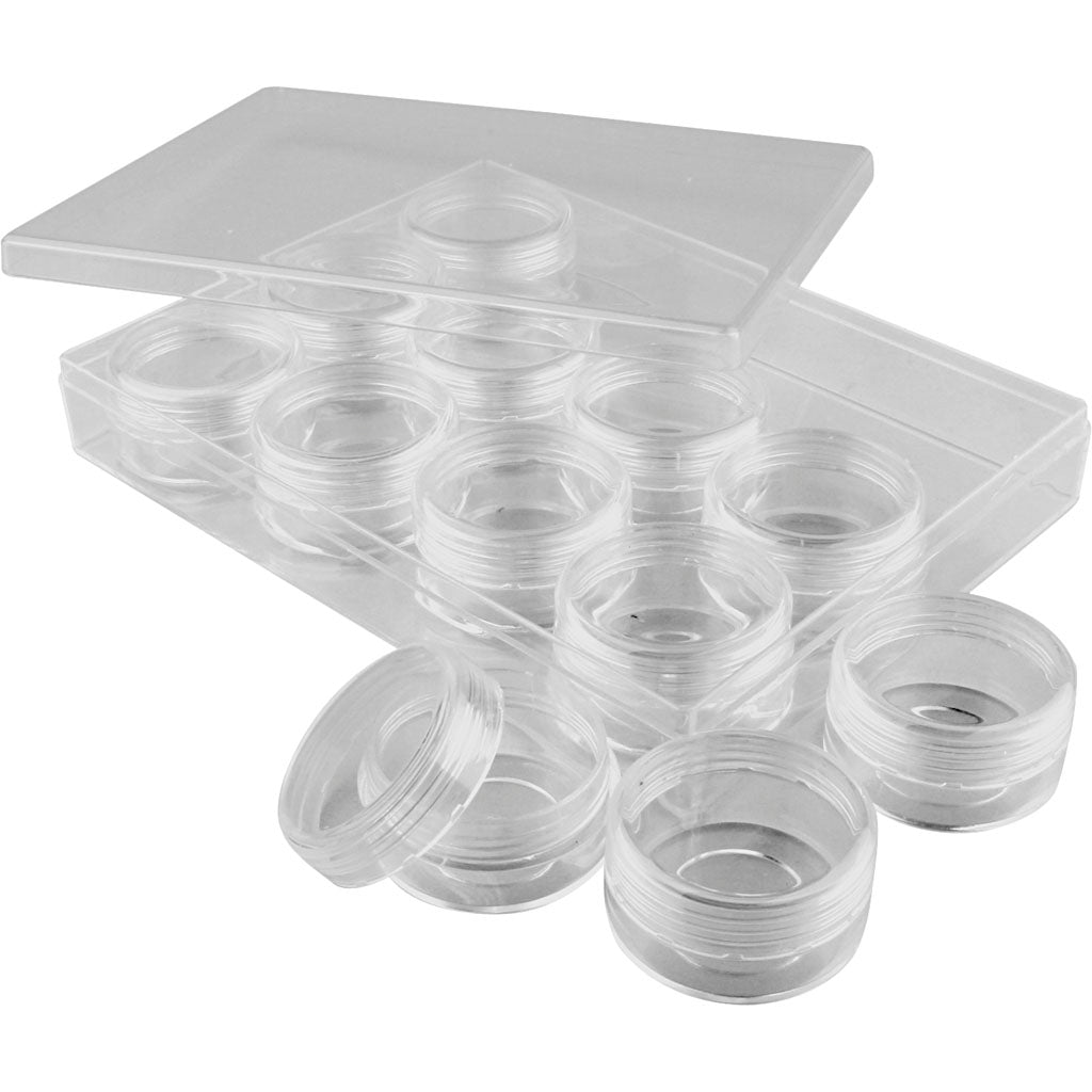 Https: www.cchobby.nl opslagdoos-met-potjes-h-20-mm-d-35-mm-10-ml-12-stuk-1-set