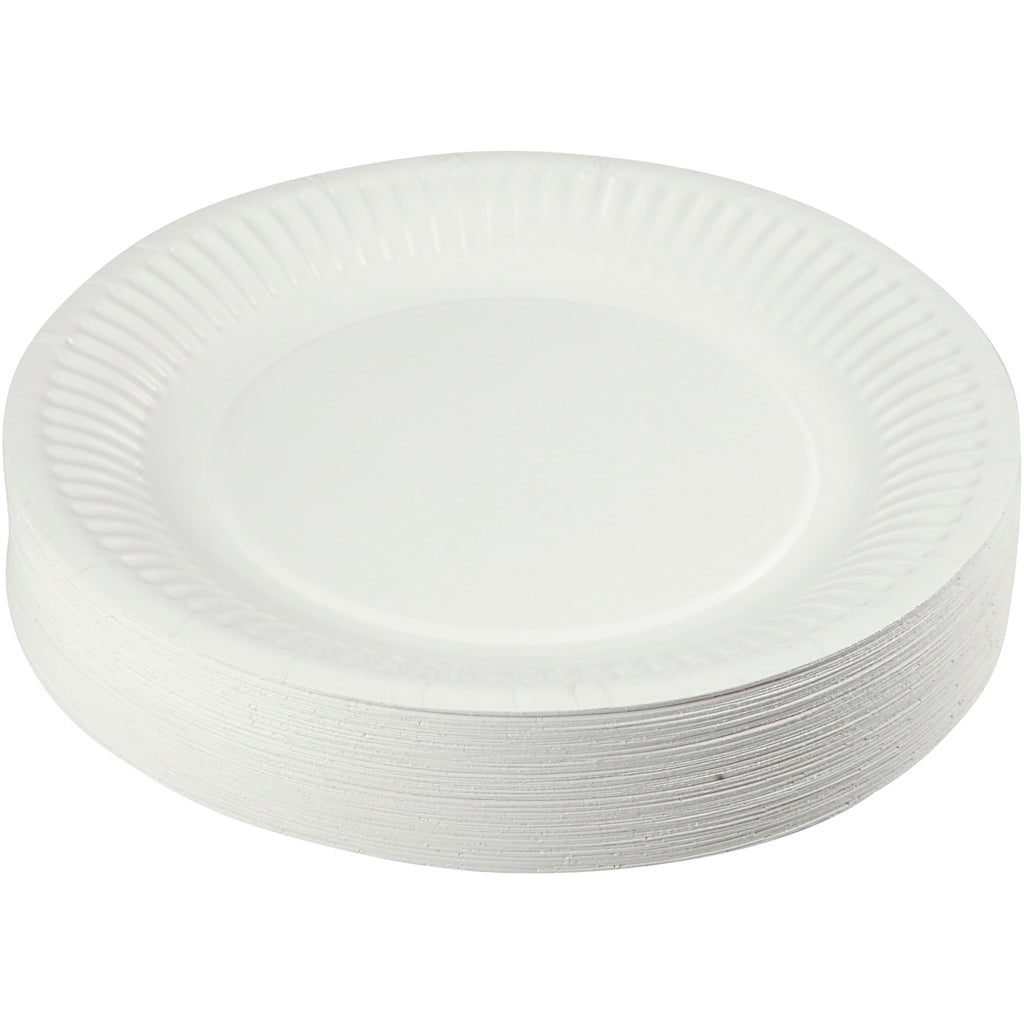 Piastra di carta, d 18 cm, 100 pezzo 1 scatola