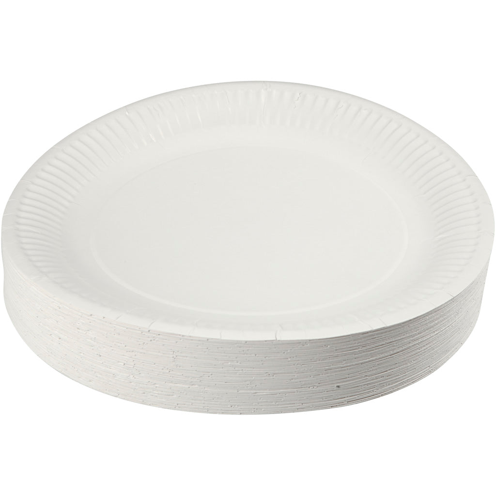 Piastra di carta, d 23 cm, 100 pezzo 1 scatola
