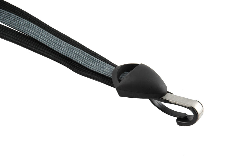 Cordo cinghia da trasporto trio gancio in acciaio inox nero-argento-nero